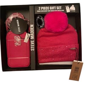 Steve Madden Pink Hat and Crossbody Set